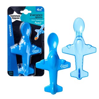 Tommee Tippee Aeroplane Spoons x 2pk (Blue)
